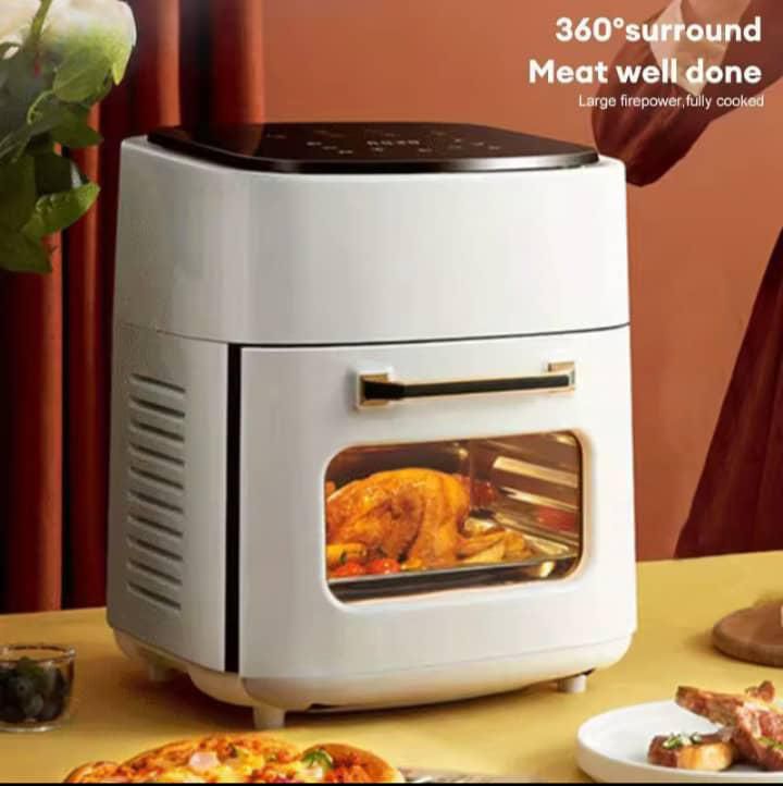 Grande friteuse à air électrique 15 litres , four domestique intelligent, four à convection multifonction sans huile, 6 modes de cuisson.